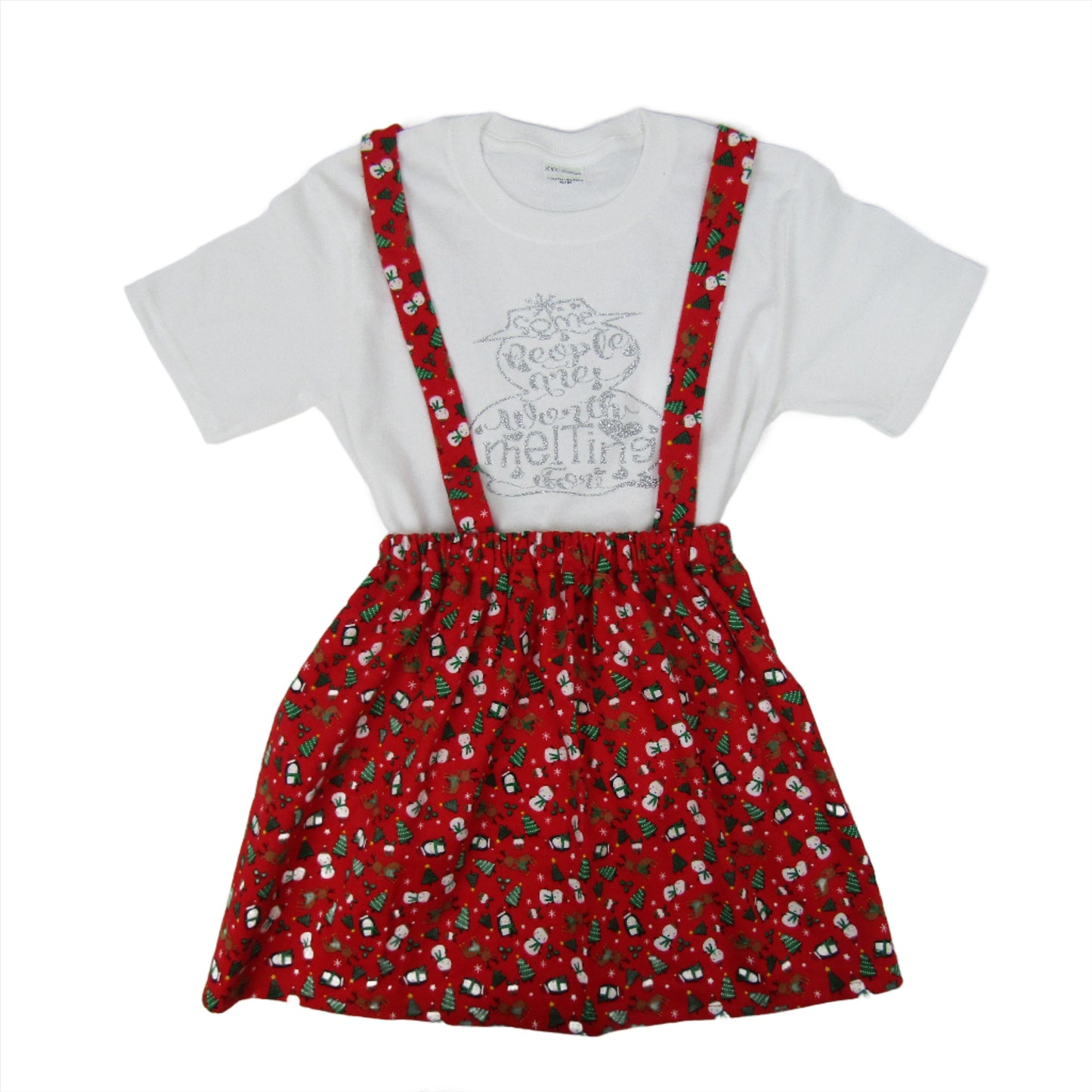 Children's Skirt Set/Children's Winter Print Flannel Skirt Set/