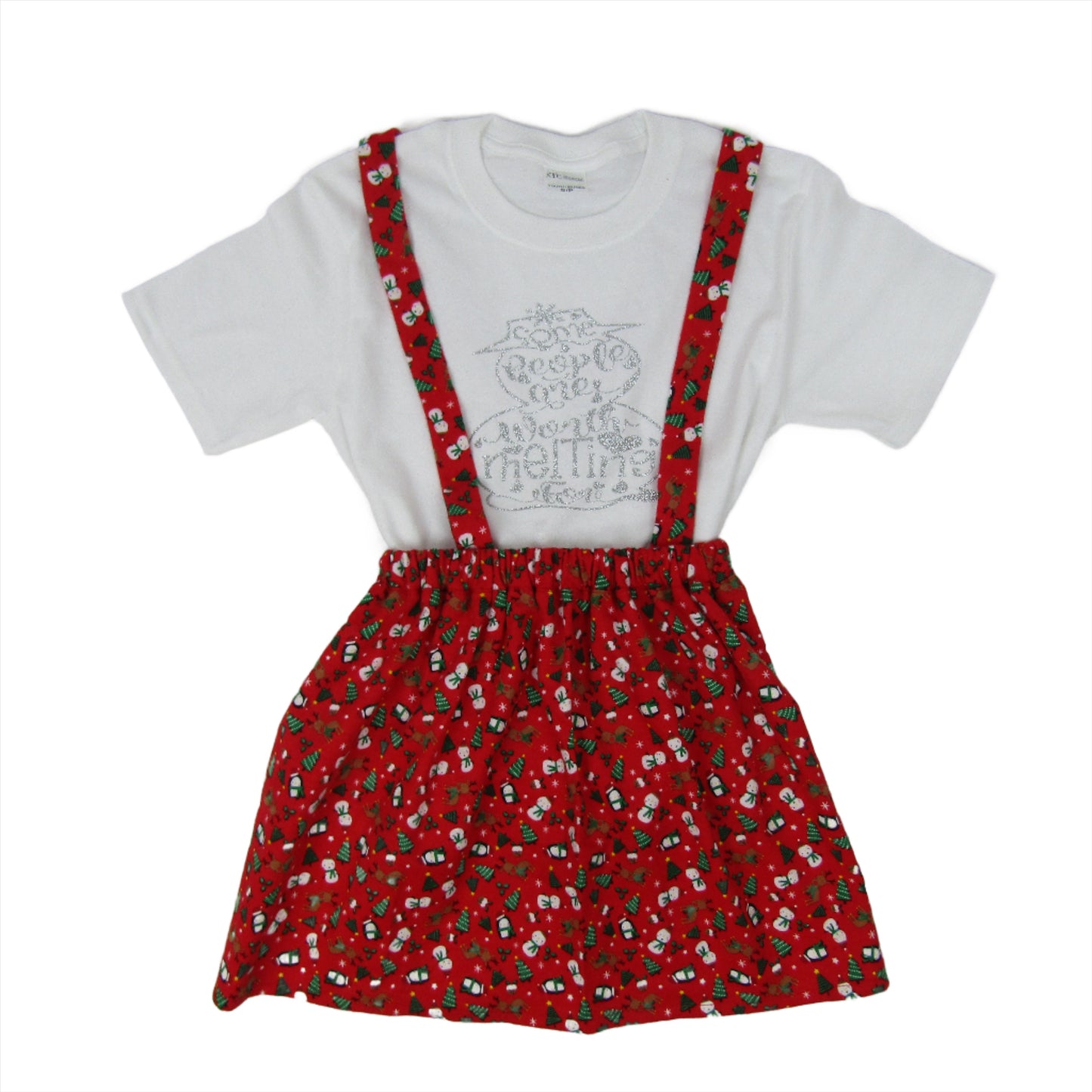 Children's Skirt Set/Children's Winter Print Flannel Skirt Set/