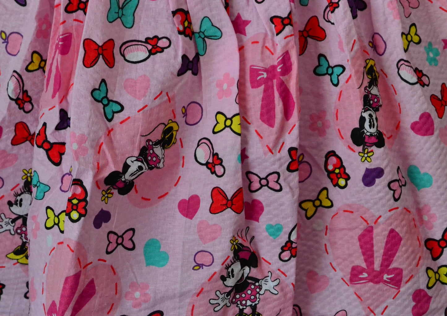 Kids Dresses/Mix Fabric Dress/Winnie The Pooh Dress/Cars Dress/Minnie Mouse Dress
