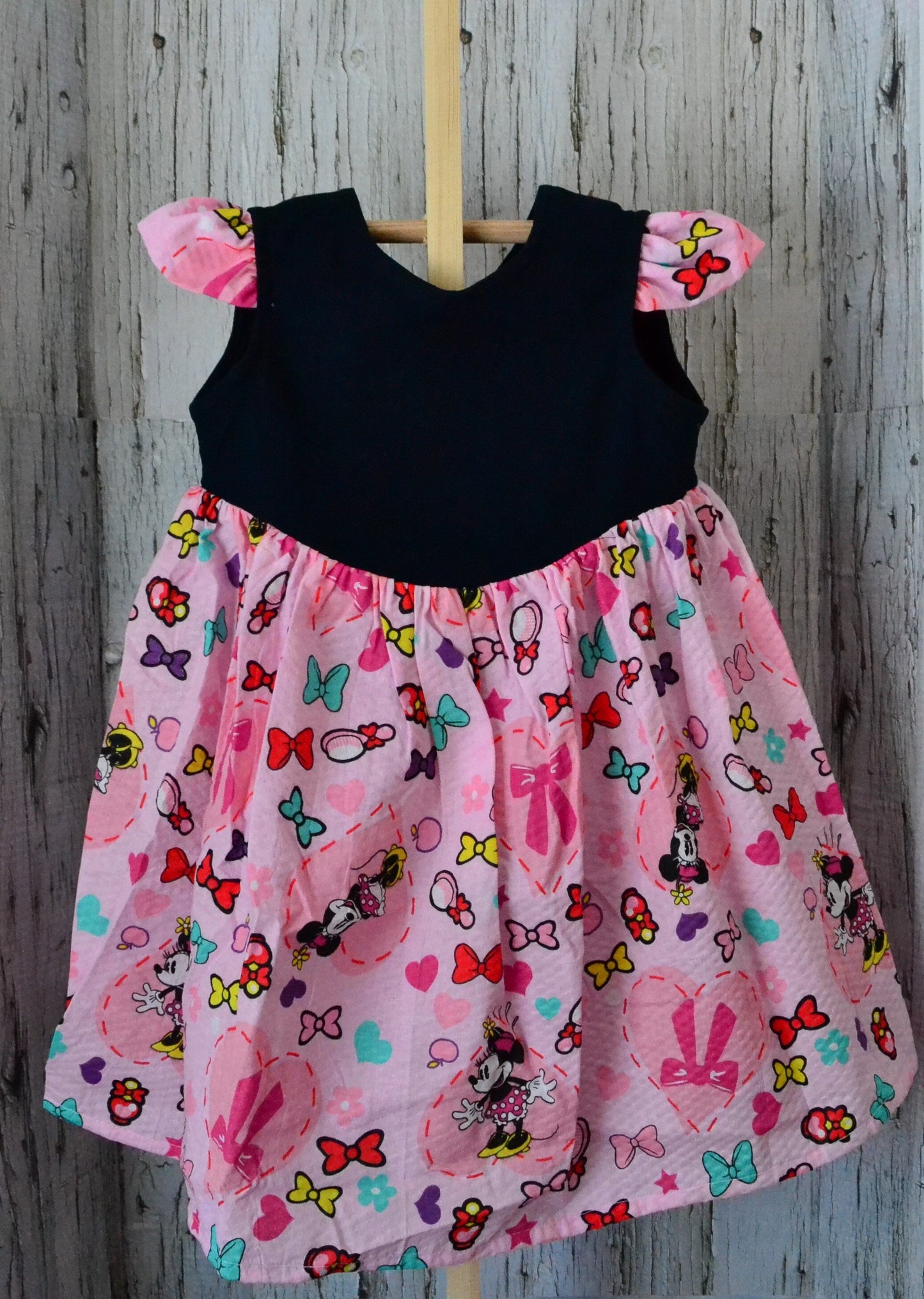 Kids Dresses/Mix Fabric Dress/Winnie The Pooh Dress/Cars Dress/Minnie Mouse Dress
