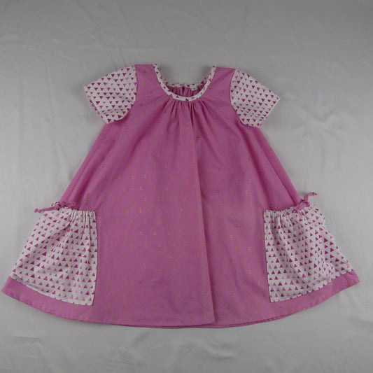 Little Ladies Big Pocket Dress/Little Girls Pocket Dress/Little Girls Cotton Dress