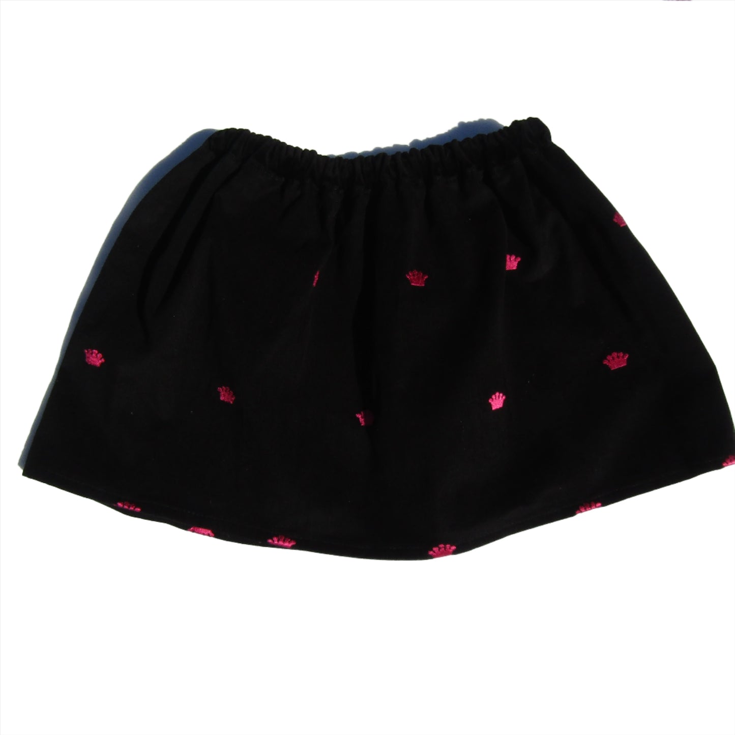 Corduroy Crown Skirt/Corduroy Princes Skirt/Embroidered Pink Crown Skirt