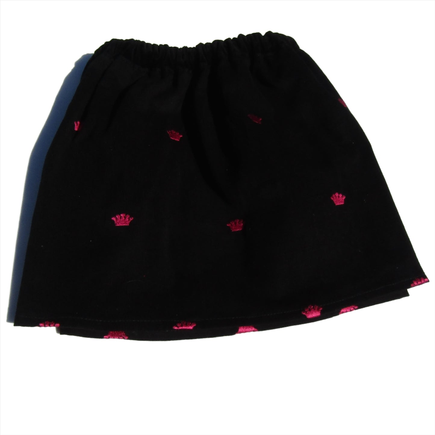 Corduroy Crown Skirt/Corduroy Princes Skirt/Embroidered Pink Crown Skirt