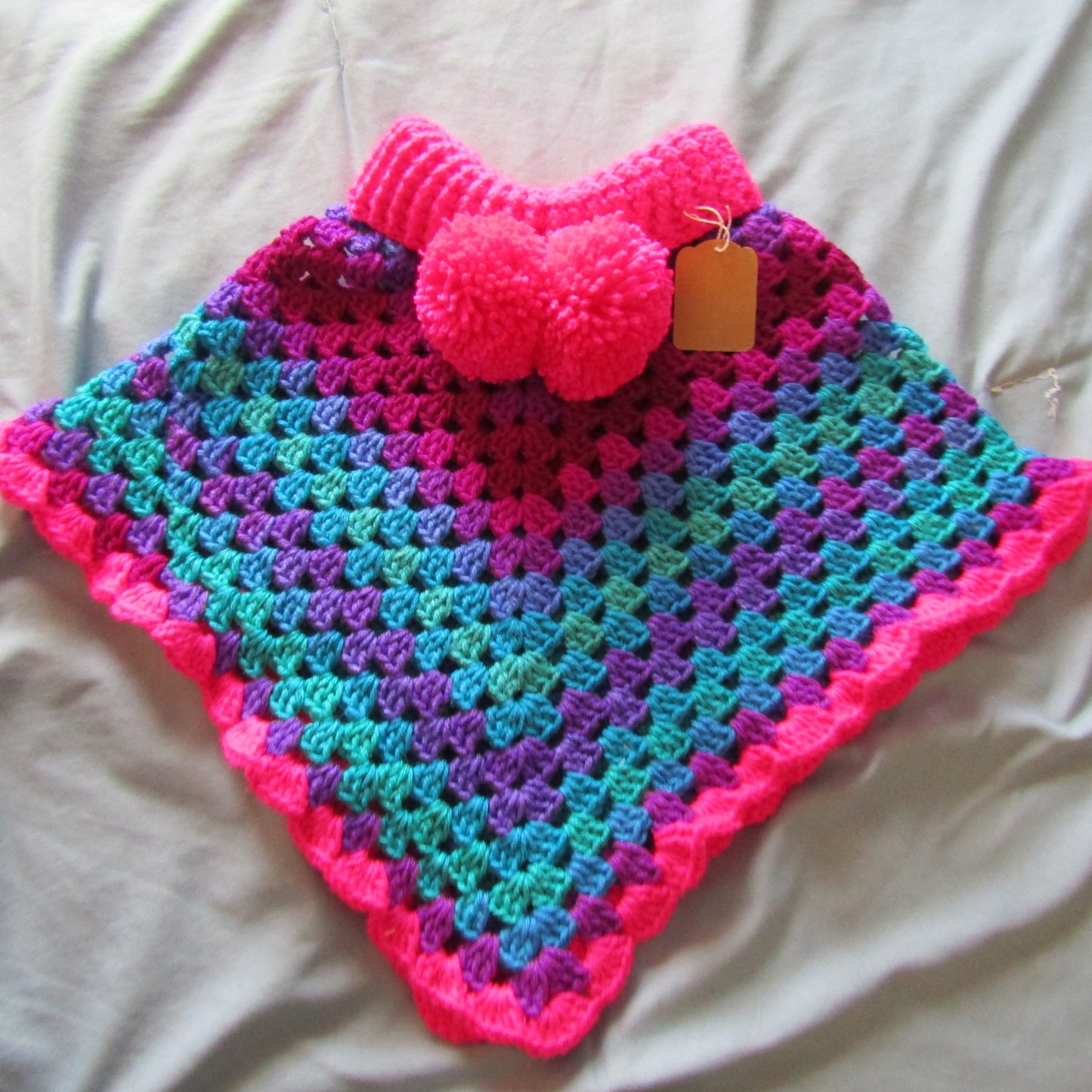 Crocheted Poncho/Kids Poncho/Children's Poncho