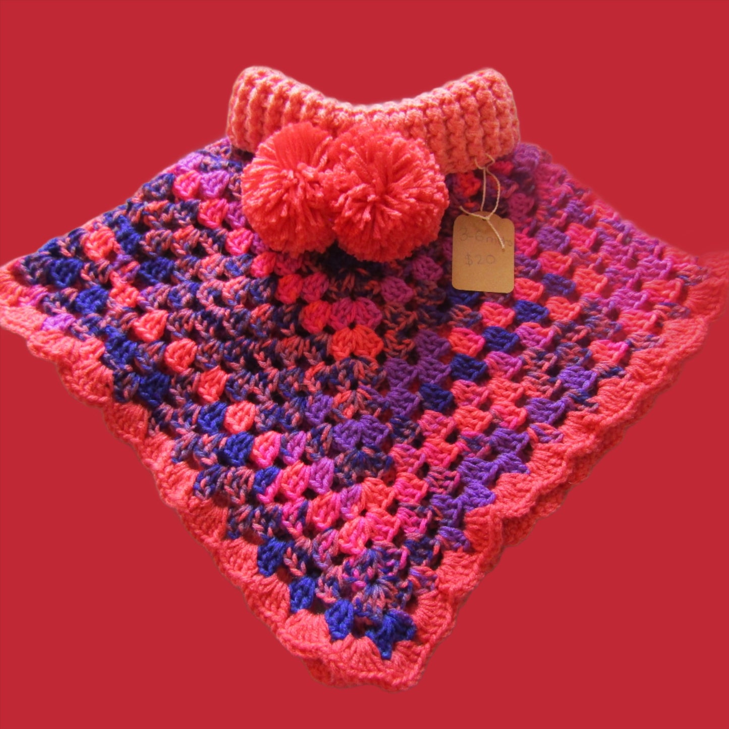 Crocheted Poncho/Kids Poncho/Children's Poncho