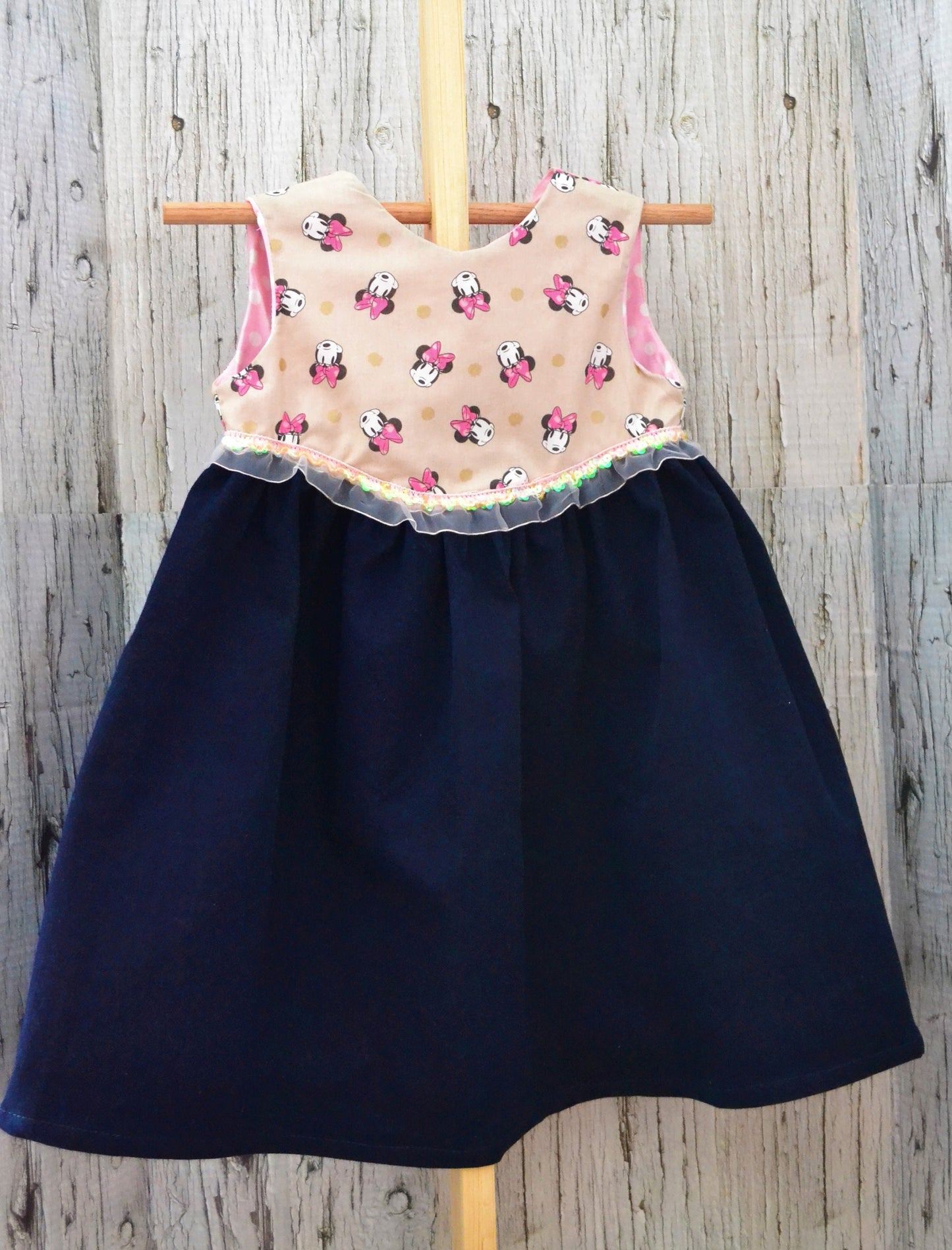 Kids Dresses/Mix Fabric Dress/Winnie The Pooh Dress/Cars Dress/Minnie Mouse Dress