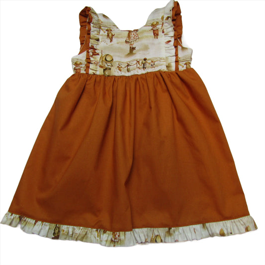 Girl's Cotton Dress/Cotton Dresses/Flower dress/Yellow Floral Dress/Cotton Dress/Ruffle Dresses